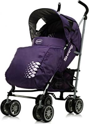 Детская прогулочная коляска 4Baby Shape (черный) - чехол для ног (цвет Purple)