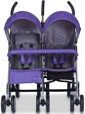 Детская прогулочная коляска EasyGo Duo Comfort (Chocolate) - вид спереди (цвет ultra violet)
