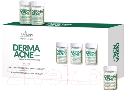 Ампулы для лица Farmona Professional Dermaacne+ активный нормализующий концентрат для лица шеи (10x5мл)