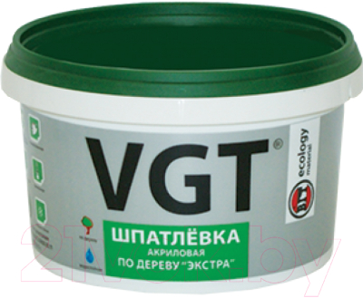 Шпатлевка VGT Экстра по дереву (300г, белый)