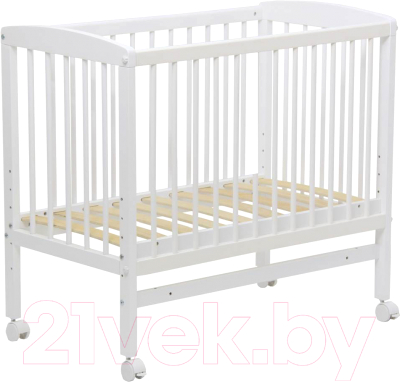 Детская кроватка Polini Kids Simple 100 (белый) - Переднее ограждение в комплектацию не входит