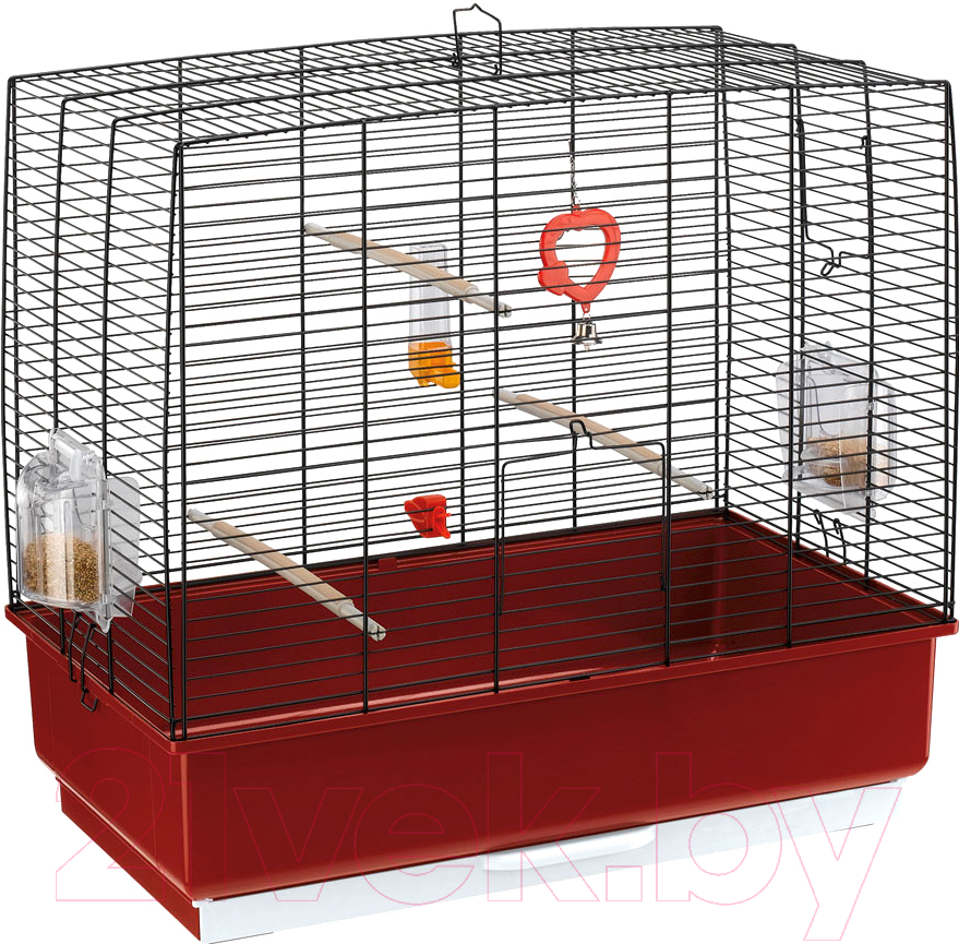 Клетка для птиц Ferplast Rekord 4 / 52003817 (черный/красный)