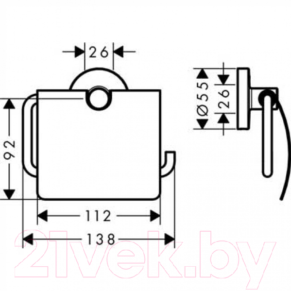 Держатель для туалетной бумаги Hansgrohe Logis 41723000