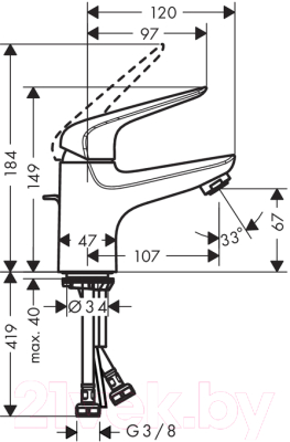 Смеситель Hansgrohe Novus 71020000