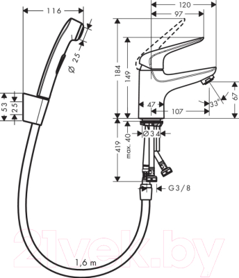 Смеситель Hansgrohe Novus 71144000