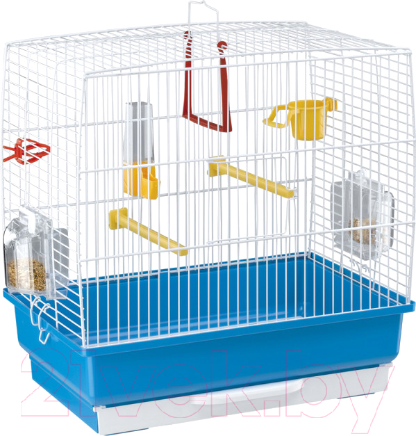 Клетка для птиц Ferplast Rekord 2 / 52007811W1 (белый/голубой)
