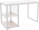 Письменный стол Hype Mebel Дэск-2 110x50 (белый/древесина белая) - 