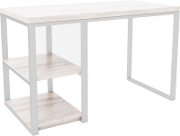 Письменный стол Hype Mebel Дэск-2 120x60 (белый/древесина белая) - 