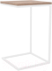 Приставной столик Hype Mebel Лайт 40x40 (белый/дуб галифакс натуральный) - 