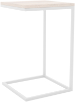 Приставной столик Hype Mebel Лайт 40x40 (белый/древесина белая) - 
