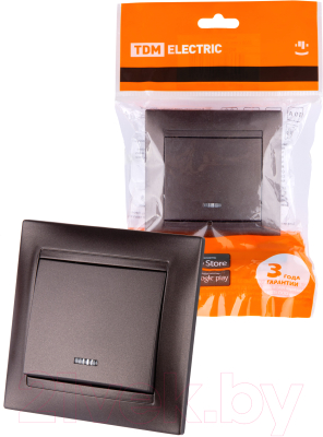 Изображение товара Выключатель TDM Лама SQ1815-0504 (шоколад)