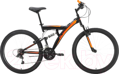 Велосипед Black One Flash FS 26 2021 (18, черный/оранжевый)