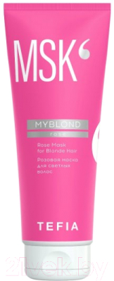 Тонирующая маска для волос Tefia Myblond Розовая для светлых волос (250мл)