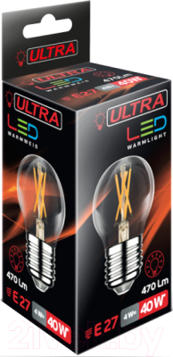 Лампа Ultra LED-G45-F-4W-E27-3000K