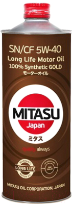 Моторное масло Mitasu Gold LL SN/CF 5W40 / MJ-107-1 (1л)