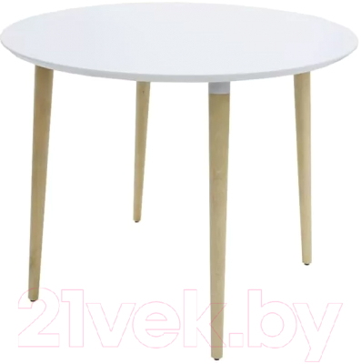 Обеденный стол Ивару Бони (опоры массив цилиндрические/вуд дуб белый)