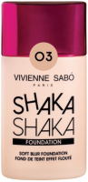 Тональный крем Vivienne Sabo Shaka Shaka с натуральным блюр эффект 03 золотисто-бежевый (25мл) - 
