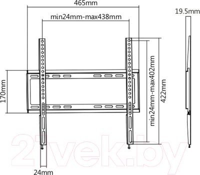 Кронштейн для телевизора Ultramounts UM 812F (черный)