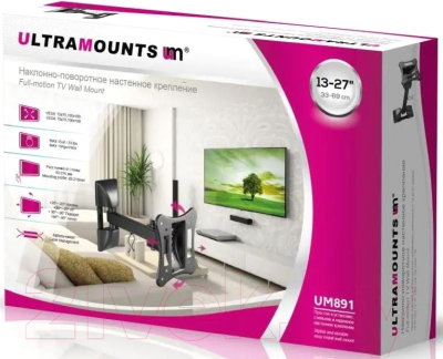 Кронштейн для телевизора Ultramounts UM 891 (черный)