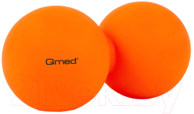 Массажный мяч Qmed Lacrosse Duo Ball (оранжевый)