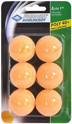 Набор мячей для настольного тенниса Donic Schildkrot Elite (6шт, оранжевый)