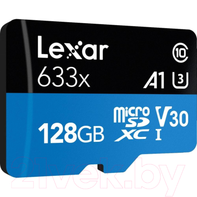 Карта памяти Lexar 128GB High-Performance 633x microSDXC UHS-I (LSDMI128BB633A)