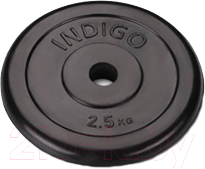 Диск для штанги Indigo IN122 (2.5кг, черный)