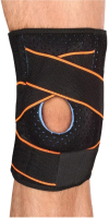 Суппорт колена Indigo IN208 (черный/оранжевый) - 