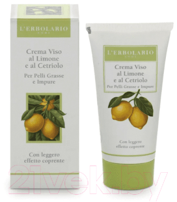 Крем для лица L'Erbolario С лимоном и огурцом для жирной загрязненной кожи (50мл)