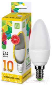 

Лампа ASD, LED Свеча Standard 10Вт 230В Е14 3000К 900Лм