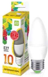 

Лампа ASD, LED Свеча Standard 10Вт 230В Е27 3000К 900Лм