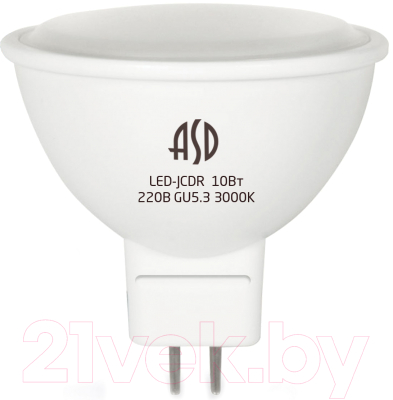 Лампа ASD LED JCDR Standard 10Вт 230В GU5.3 3000К 900Лм