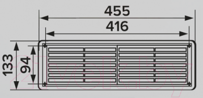 Решетка вентиляционная ERA 4513РП (коричневый)