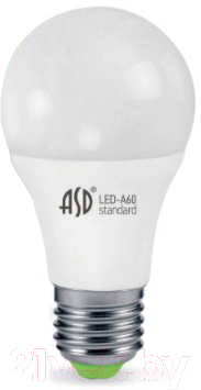 Лампа ASD LED A60 Standard 15Вт 230В Е27 3000К 1350Лм