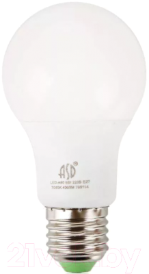Лампа ASD LED A60 Black 15Вт 230В Е27 3000К 1350Лм