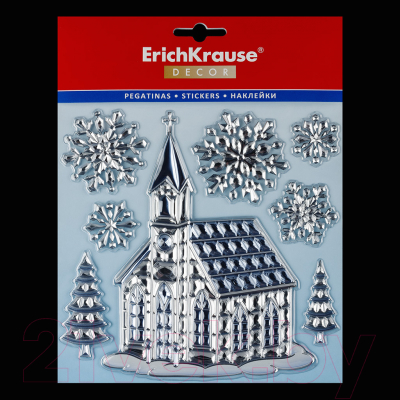 Набор наклеек на окно Erich Krause Decor Рождество Кристалл / 50889