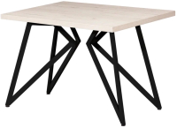 Обеденный стол Millwood Женева Л 120x70x75 (дуб белый Craft/металл черный) - 