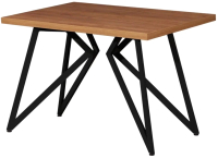 Обеденный стол Millwood Женева Л 120x70x75 (дуб золотой Craft/металл черный) - 