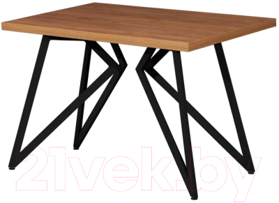Обеденный стол Millwood Женева Л 120x70x75 (дуб золотой Craft/металл черный)