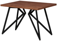 Обеденный стол Millwood Женева Л 120x70x75 (дуб табачный Craft/металл черный) - 