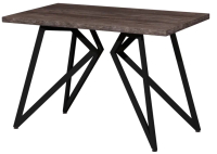 Обеденный стол Millwood Женева Л 120x70x75 (сосна пасадена/металл черный) - 