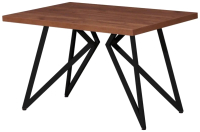 Обеденный стол Millwood Женева Л 130x80x75 (дуб табачный Craft/металл черный) - 