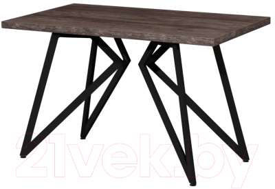 Обеденный стол Millwood Женева Л 130x80x75 (сосна пасадена/металл черный)