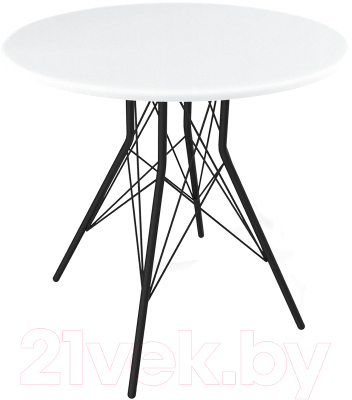 Обеденный стол Sheffilton SHT-T2 (черный муар/белый)