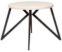 Обеденный стол Millwood Женева Л D90x75 (дуб белый Craft/металл черный) - 