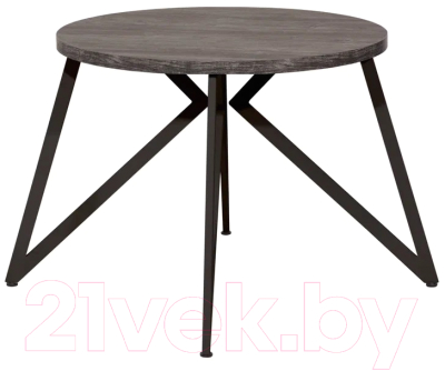 Обеденный стол Millwood Женева Л D90x75 (сосна пасадена/металл черный)