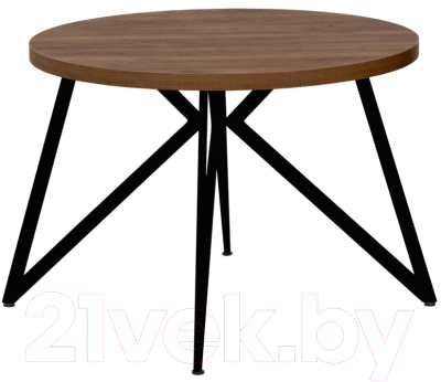 Обеденный стол Millwood Женева Л D110x75 (дуб табачный Craft/металл черный)