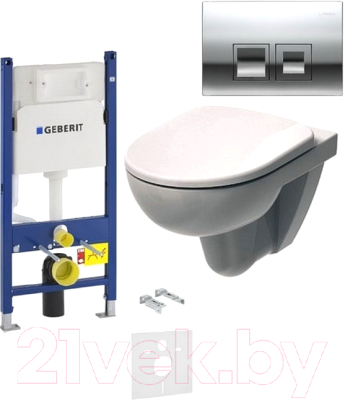

Унитаз подвесной с инсталляцией Geberit, Duofix 458.126.05.21M331