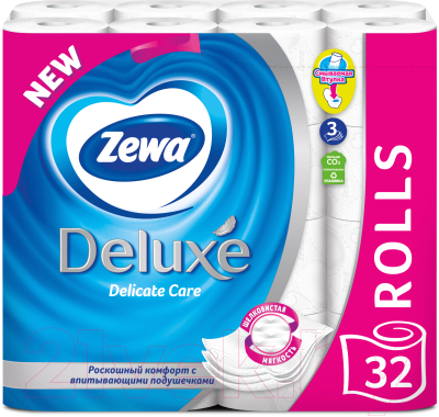 Туалетная бумага Zewa Deluxe (32рул)
