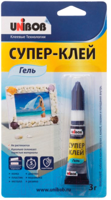 

Клей Unibob, Бесцветный, Супер гель